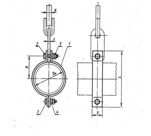 Хомуты укороченные горизонтальных трубопроводов в Жодино