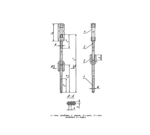 Тяги шарнирные резьбовые с муфтой для трубопроводов в Жодино