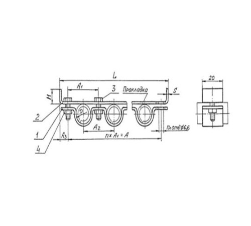 Подвески судовых трубопроводов Тип 7 в Жодино