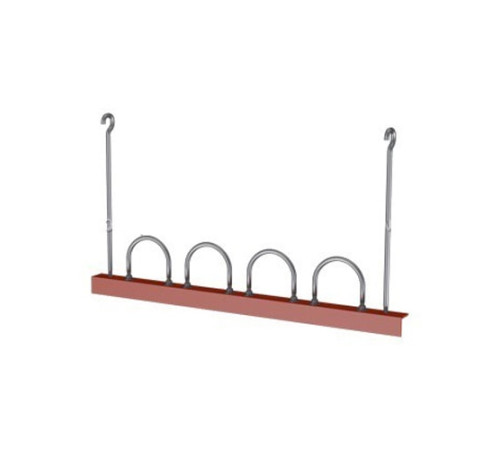 Подвески четырех труб на опорном уголке в Жодино