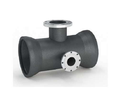 Тройники раструб-фланец с пожарной подставкой чугунные в Жодино