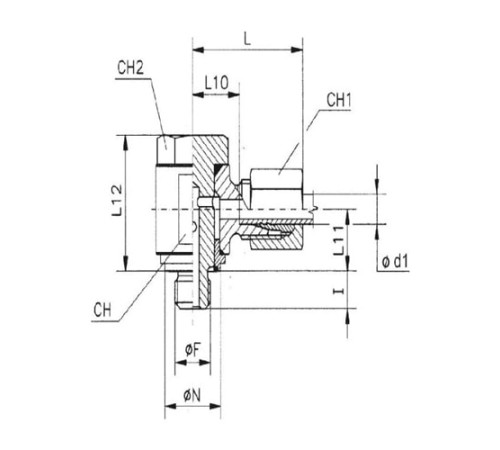 Угольники Banjo с уплотнительным кольцом TN111GG M в Жодино