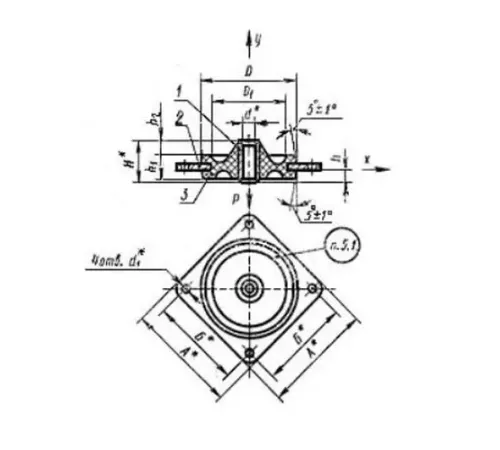 Амортизаторы приборные резинометаллические пластинчатые в Жодино