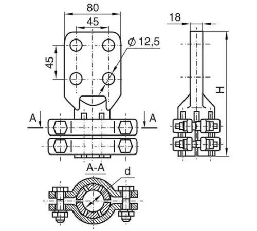 Аппаратные зажимы АШМ в Жодино для ЛЭП