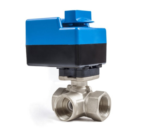 Трехходовые шаровые муфтовые краны с приводом в Жодино