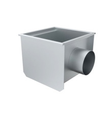 Нержавеющий прямоугольный трап с горизонтальным выпуском