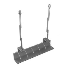 Однорядная подвеска со сплошным основанием и одной тягой