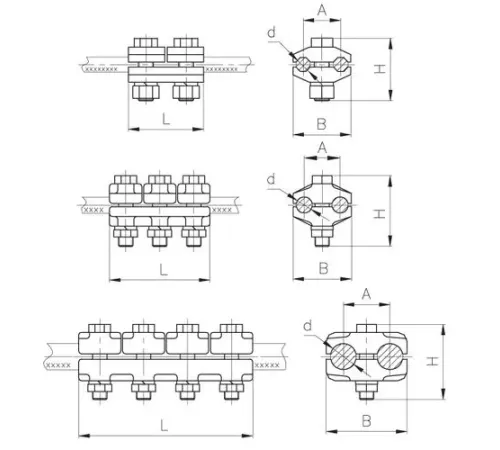 Плашечные зажимы типа ПА для ЛЭП в Жодино