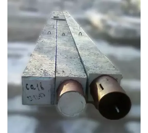 Сваи квадратного сечения с круглой полостью в Жодино