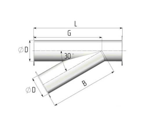 Титановые неравнопроходные косые тройники в Жодино