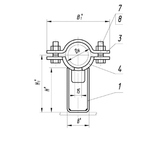 Опоры ТПР.04.01(2) для трубопроводов в Жодино
