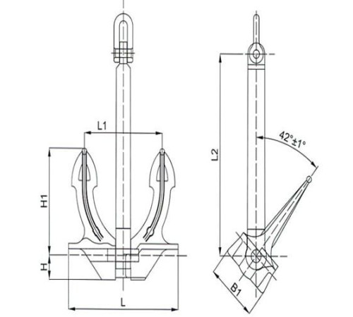 Японские бесштоковые якоря в Жодино для судостроения